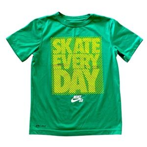 Nike SB kids Dri-fit Green & Yellow skate t-shirt